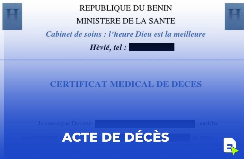 Acte de décès en ligne au Bénin