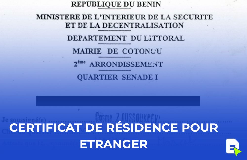 Certificat de résidence (étrangers)