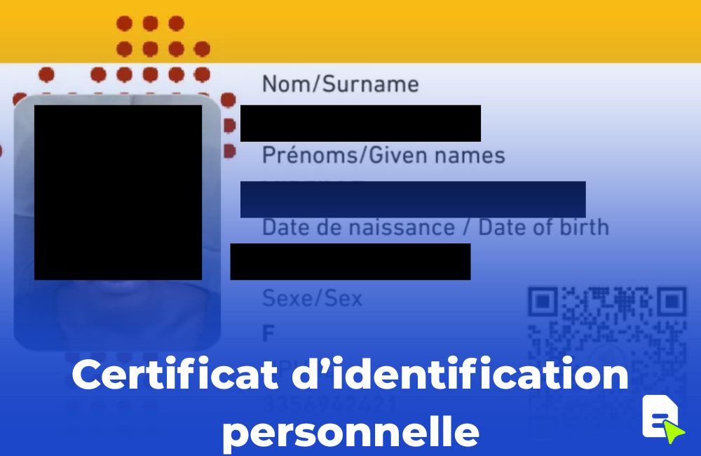 Certificat d’identification personnelle