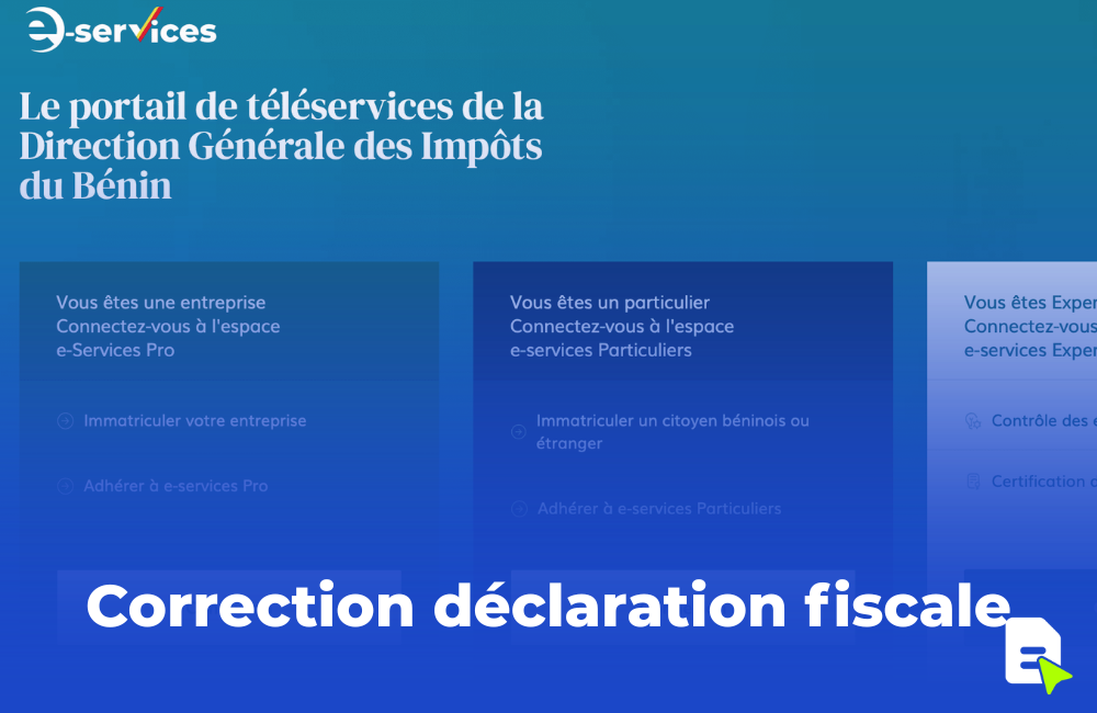 Correction déclaration fiscale