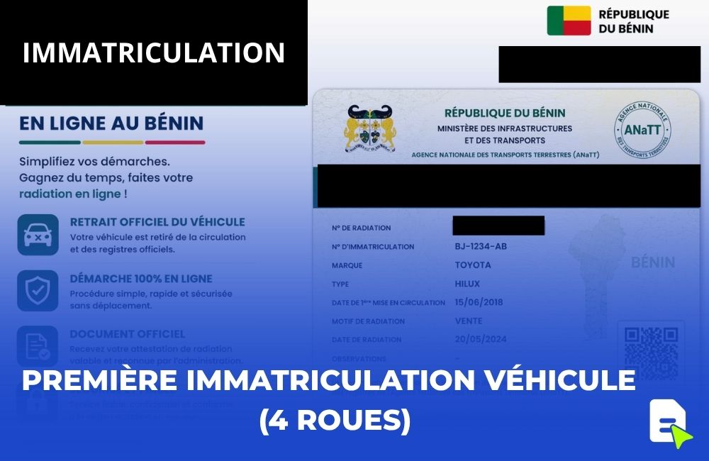 Première immatriculation véhicule (4 roues)