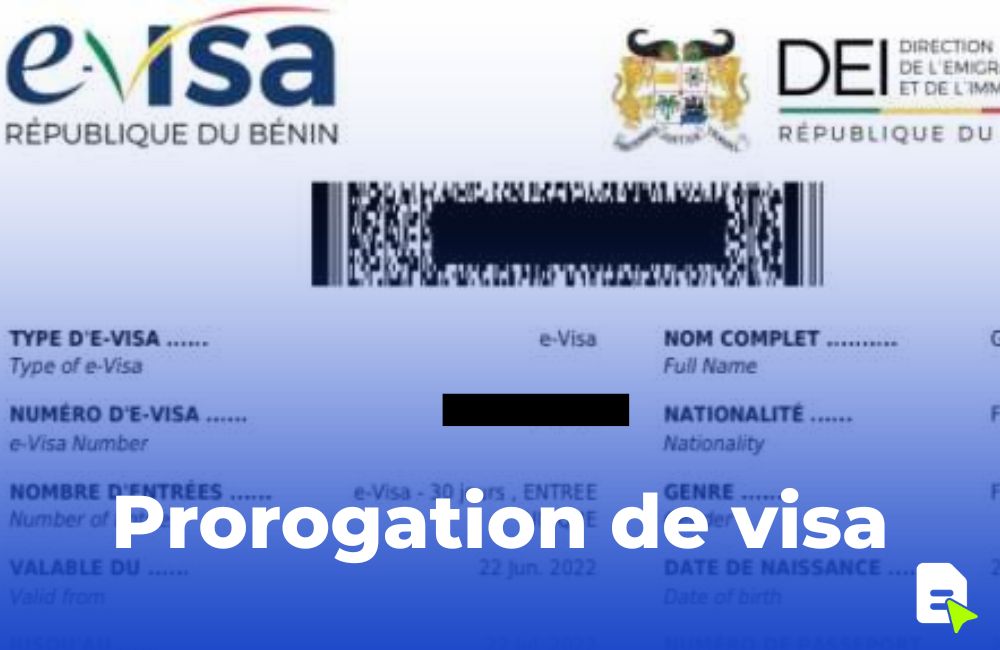 Prorogation de visa en ligne au Bénin