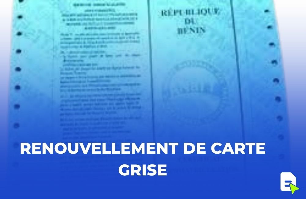 Renouvellement de carte grise